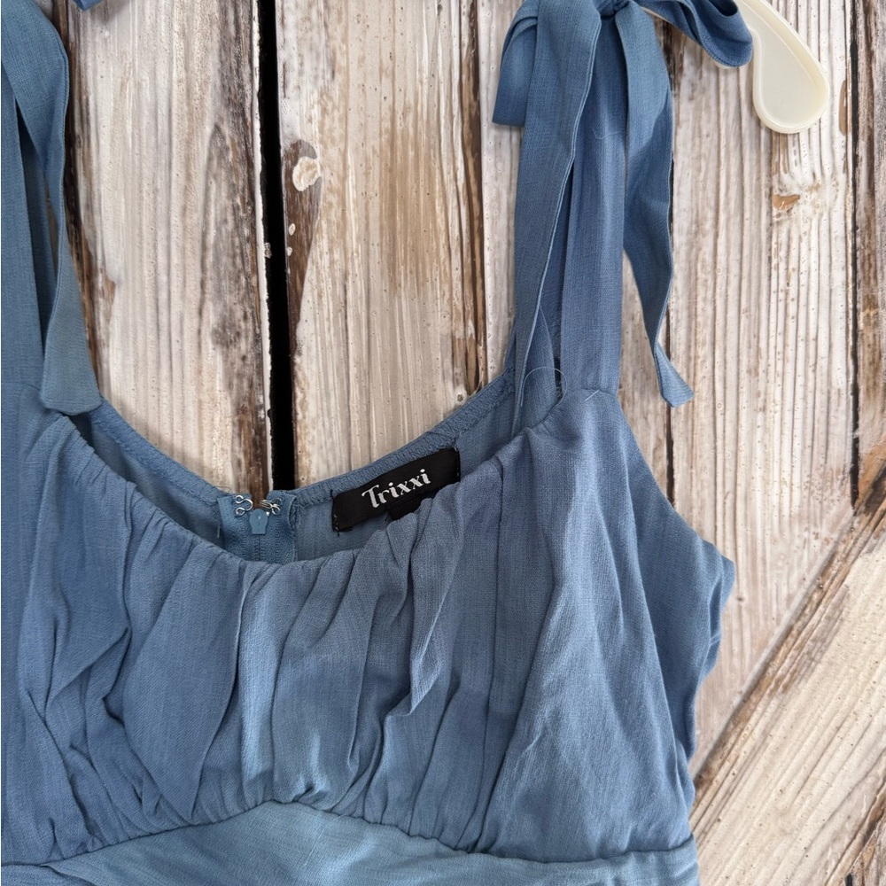 Adorable Blue Tiered Ruffled Sundress, new with tags! - Picture 2 of 5